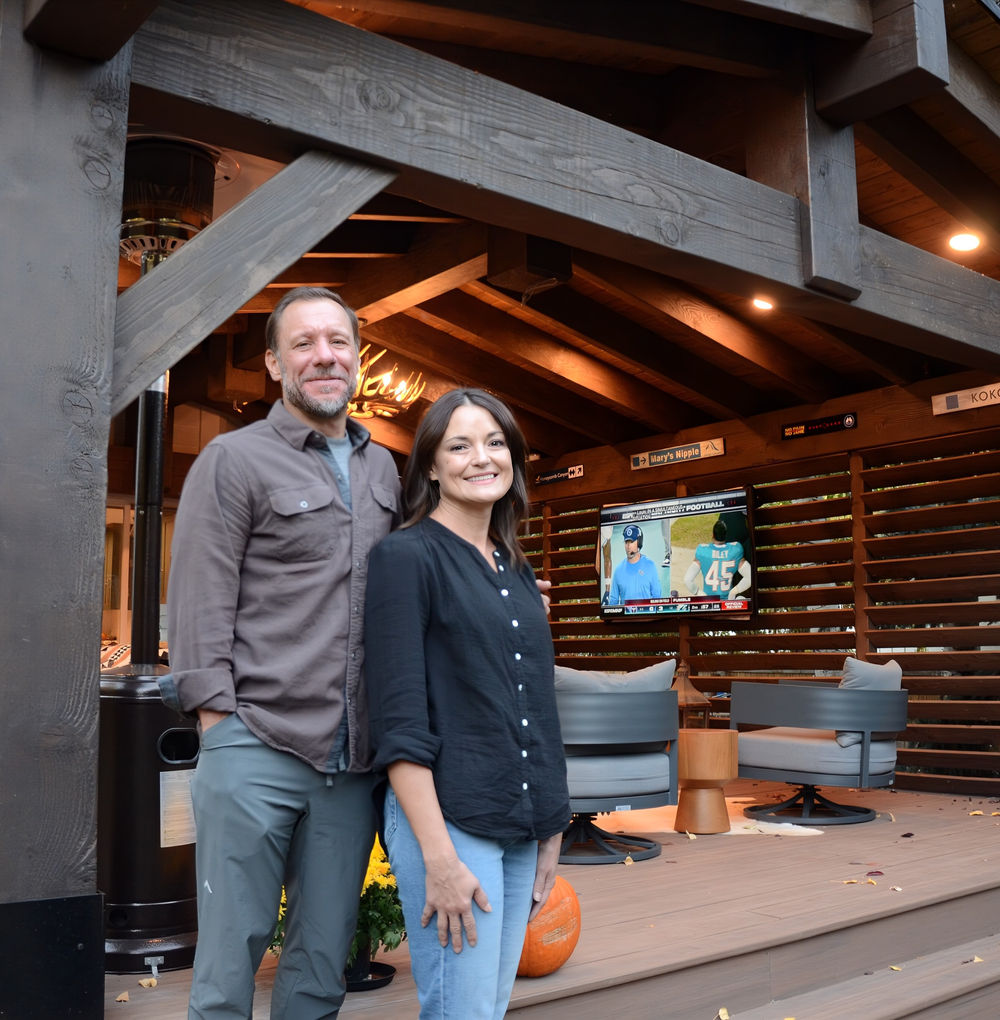 Clients enjoying their new pavilion